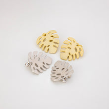 Load image into Gallery viewer, READY TO SHIP Monstera Stud Earrings - 925 Sterling Silver FJD$