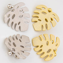 Load image into Gallery viewer, READY TO SHIP Monstera Stud Earrings - 925 Sterling Silver FJD$