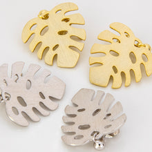 Load image into Gallery viewer, READY TO SHIP Monstera Stud Earrings - 925 Sterling Silver FJD$