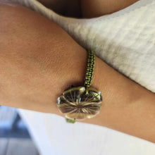 Load image into Gallery viewer, READY TO SHIP Hibiscus Mother of Pearl Nylon Bracelet - FJD$