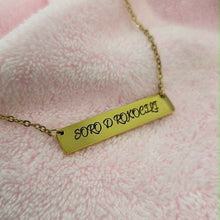 Load image into Gallery viewer, Engravable Bar Necklace - Silver or Gold Waterproof Stainless Steel FJD$