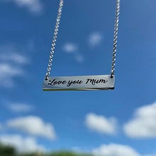 Load image into Gallery viewer, Engravable Bar Necklace - Silver or Gold Waterproof Stainless Steel FJD$