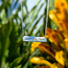 Load image into Gallery viewer, Engravable Bar Necklace - Silver or Gold Waterproof Stainless Steel FJD$