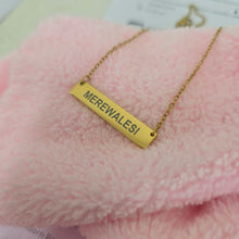 Load image into Gallery viewer, Engravable Bar Necklace - Silver or Gold Waterproof Stainless Steel FJD$