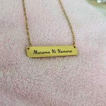 Load image into Gallery viewer, Engravable Bar Necklace - Silver or Gold Waterproof Stainless Steel FJD$