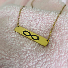 Load image into Gallery viewer, Engravable Bar Necklace - Silver or Gold Waterproof Stainless Steel FJD$
