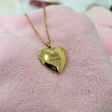 Load image into Gallery viewer, Engravable Locket Necklace - Silver, Rose Gold or Gold Waterproof Stainless Steel FJD$