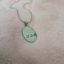 Load image into Gallery viewer, Engravable Oval Pendant Necklace - Silver Waterproof Stainless Steel FJD$