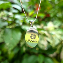 Load image into Gallery viewer, Engravable Oval Pendant Necklace - Silver Waterproof Stainless Steel FJD$
