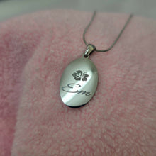 Load image into Gallery viewer, Engravable Oval Pendant Necklace - Silver Waterproof Stainless Steel FJD$