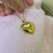 Load image into Gallery viewer, Engravable Locket Necklace - Silver, Rose Gold or Gold Waterproof Stainless Steel FJD$