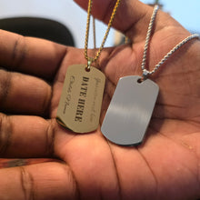 Load image into Gallery viewer, Engravable Men's Necklace - Silver or Gold Waterproof Stainless Steel FJD$