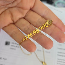 Load image into Gallery viewer, Custom Name Necklace - Gold Waterproof Stainless Steel FJD$