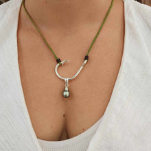 Load image into Gallery viewer, READY TO SHIP Civa Fiji Pearl Fish Hook Necklace - Nylon & 925 Sterling Silver FJD$