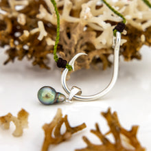 Load image into Gallery viewer, READY TO SHIP Civa Fiji Pearl Fish Hook Necklace - Nylon & 925 Sterling Silver FJD$