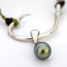 Load image into Gallery viewer, READY TO SHIP Civa Fiji Pearl Fish Hook Necklace - Nylon & 925 Sterling Silver FJD$