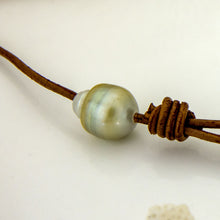 Load image into Gallery viewer, CONTACT US TO RECREATE THIS SOLD OUT STYLE Civa Fiji Saltwater Pearl Leather Necklace - FJD$