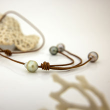 Load image into Gallery viewer, CONTACT US TO RECREATE THIS SOLD OUT STYLE Civa Fiji Saltwater Pearl Leather Necklace - FJD$