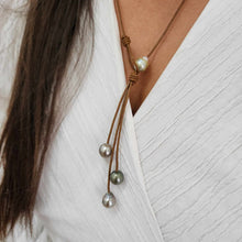 Load image into Gallery viewer, CONTACT US TO RECREATE THIS SOLD OUT STYLE Civa Fiji Saltwater Pearl Leather Necklace - FJD$