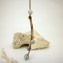 Load image into Gallery viewer, CONTACT US TO RECREATE THIS SOLD OUT STYLE Civa Fiji Saltwater Pearl Leather Necklace - FJD$