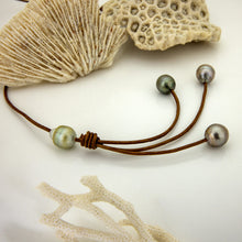 Load image into Gallery viewer, CONTACT US TO RECREATE THIS SOLD OUT STYLE Civa Fiji Saltwater Pearl Leather Necklace - FJD$