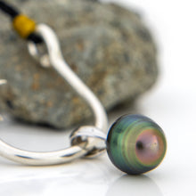 Load image into Gallery viewer, READY TO SHIP Graded Civa Fiji Pearl Fish Hook Necklace #EP2110 - Nylon & 925 Sterling Silver FJD$