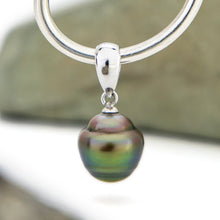 Load image into Gallery viewer, READY TO SHIP Graded Civa Fiji Pearl Fish Hook Necklace #EP2110 - Nylon & 925 Sterling Silver FJD$