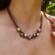 Load image into Gallery viewer, READY TO SHIP Unisex Fiji Saltwater Pearl Suede Leather Necklace - FJD$