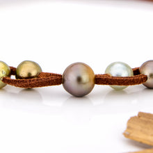 Load image into Gallery viewer, READY TO SHIP Unisex Fiji Saltwater Pearl Suede Leather Necklace - FJD$