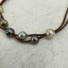 Load image into Gallery viewer, READY TO SHIP Unisex Fiji Saltwater Pearl Suede Leather Necklace - FJD$