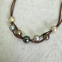 Load image into Gallery viewer, READY TO SHIP Unisex Fiji Saltwater Pearl Suede Leather Necklace - FJD$