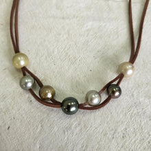 Load image into Gallery viewer, READY TO SHIP Unisex Fiji Saltwater Pearl Suede Leather Necklace - FJD$