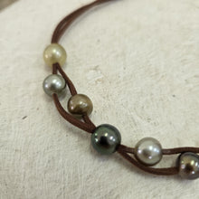 Load image into Gallery viewer, READY TO SHIP Unisex Fiji Saltwater Pearl Suede Leather Necklace - FJD$