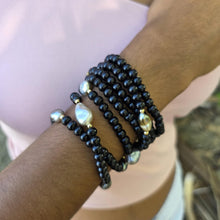 Load image into Gallery viewer, READY TO SHIP Civa Fiji Keshi Pearl Wooden Bead Necklace - 14k Gold Fill FJD$