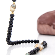 Load image into Gallery viewer, READY TO SHIP Civa Fiji Keshi Pearl Wooden Bead Necklace - 14k Gold Fill FJD$