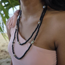 Load image into Gallery viewer, READY TO SHIP Civa Fiji Keshi Pearl Wooden Bead Necklace - 14k Gold Fill FJD$