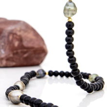 Load image into Gallery viewer, READY TO SHIP Civa Fiji Keshi Pearl Wooden Bead Necklace - 14k Gold Fill FJD$