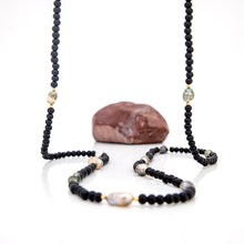 Load image into Gallery viewer, READY TO SHIP Civa Fiji Keshi Pearl Wooden Bead Necklace - 14k Gold Fill FJD$