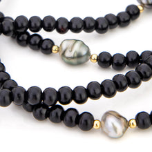 Load image into Gallery viewer, READY TO SHIP Civa Fiji Keshi Pearl Wooden Bead Necklace - 14k Gold Fill FJD$