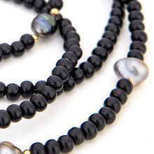 Load image into Gallery viewer, READY TO SHIP Civa Fiji Keshi Pearl Wooden Bead Necklace - 14k Gold Fill FJD$