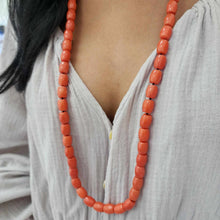 Load image into Gallery viewer, READY TO SHIP Coral Bead Necklace - 14k Gold Fill FJD$