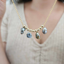 Load image into Gallery viewer, READY TO SHIP Civa Fiji Keshi Pearl Choker Necklace - 14k Gold Fill FJD$