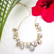 Load image into Gallery viewer, READY TO SHIP Fiji Saltwater Pearl Necklace - 14k Gold Fill FJD$