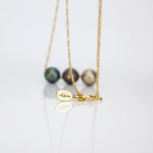 Load image into Gallery viewer, READY TO SHIP Fiji Saltwater Pearl Trio Necklace - 14k Gold Fill FJD$