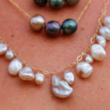 Load image into Gallery viewer, READY TO SHIP Fiji Saltwater Pearl Trio Necklace - 14k Gold Fill FJD$