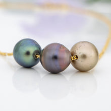 Load image into Gallery viewer, READY TO SHIP Fiji Saltwater Pearl Trio Necklace - 14k Gold Fill FJD$