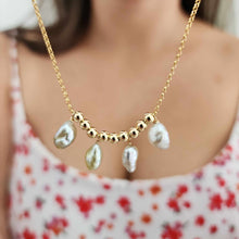 Load image into Gallery viewer, READY TO SHIP Civa Fiji Keshi Pearl Choker Necklace - 14k Gold Fill FJD$