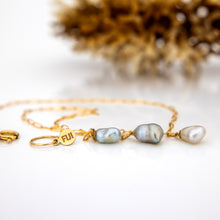 Load image into Gallery viewer, READY TO SHIP Civa Fiji Keshi Saltwater Pearl Necklace - 14k Gold Fill FJD$