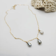 Load image into Gallery viewer, READY TO SHIP Civa Fiji Keshi Saltwater Pearl Necklace - 14k Gold Fill FJD$
