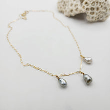 Load image into Gallery viewer, READY TO SHIP Civa Fiji Keshi Saltwater Pearl Necklace - 14k Gold Fill FJD$
